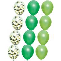Haza Verjaardag ballonnen - 18x - groen kleurenmix - 30 cm - feestversiering
