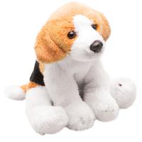 Pluche knuffel dier Beagle hond - 13 cm - Speelgoed knuffelbeesten - Honden soorten