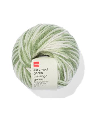 HEMA Acryl-wol Garen Groen Melange 100gram 165meter