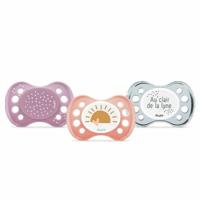 Set siliconen fopspenen Dodie Multicolour 3 Onderdelen