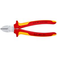 Knipex Zijsnijtang verchroomd ge‹soleerd met meer-componentengrepen, VDE-getest 180 mm - 7006180 - thumbnail