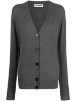 Jil Sander cardigan boutonné en cachemire - Gris