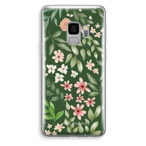 Botanical green sweet flower heaven: Samsung Galaxy S9 Transparant Hoesje