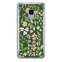 Botanical green sweet flower heaven: Samsung Galaxy S9 Transparant Hoesje