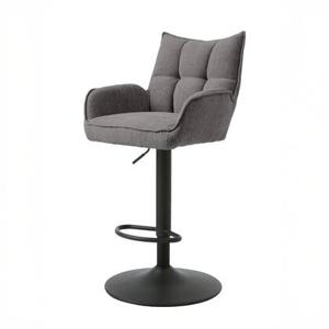 Giga Living - Barstoel Grijs Stof - Verstelbaar - Marilla - Set van 2
