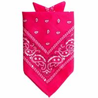 Traditionele bandana - roze - 52 x 55 cm   - - thumbnail