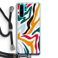 Colored Zebra: Huawei P30 Pro Transparant Hoesje met koord