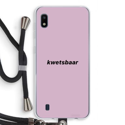 kwetsbaar: Samsung Galaxy A10 Transparant Hoesje met koord