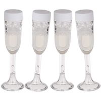 4x stuks Bellenblaas champagne bruiloft glas - thumbnail