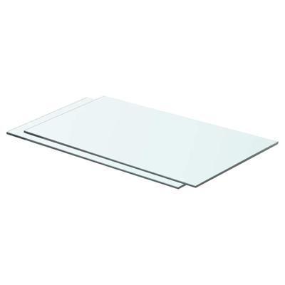 Schappen 2 st 60x30 cm glas transparant