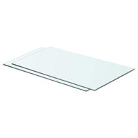 Schappen 2 st 60x30 cm glas transparant