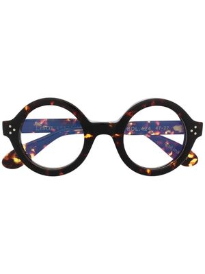 Lesca lunettes de vue Phil à monture ronde - Marron