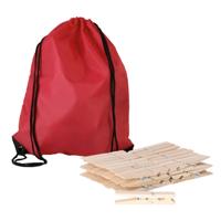 Sorbo Wasknijpers Voordeelzak - met 180x houten wasknijpers - In tasje met hengsels - rood Sorbo Wasknijpers Voordeelzak - met 180x houten wasknijpers - In tasje met hengsels - rood