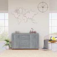 Dressoir 120x36x69 cm bewerkt hout grijs sonoma eikenkleurig