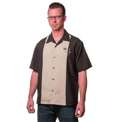 Classic Shirt Contrast Crown Button Up Black-XXXL Classic Shirt Contrast Crown Button Up Black-XXXL