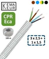 Installatiebuis flexibel 5/8 (16mm) bedraad grijs 100m - 1276010 Installatiebuis flexibel 5/8 (16mm) bedraad grijs 100m - 1276010