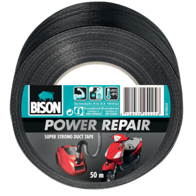 Power Repair Zwart Rol 50 m - Bison