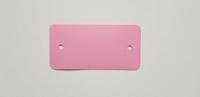 PVC labels 54x108 mm roze 2 gaten 1000