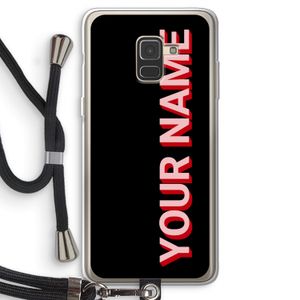 Namecase: Samsung Galaxy A8 (2018) Transparant Hoesje met koord