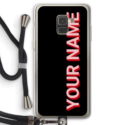 Namecase: Samsung Galaxy A8 (2018) Transparant Hoesje met koord