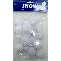 1x Kerstslingers met sneeuwballetjes 150 cm sneeuwdecoratie - Decoratiesneeuw - thumbnail