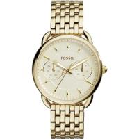 Fossil multifunctioneel goudkleurig roestvrijstalen Dameshorloge ES3714