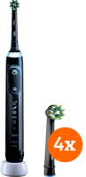 Oral-B Genius X Zwart + CrossAction opzetborstels (4 stuks)