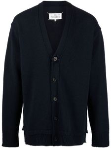 Maison Margiela cardigan à coudières - Bleu