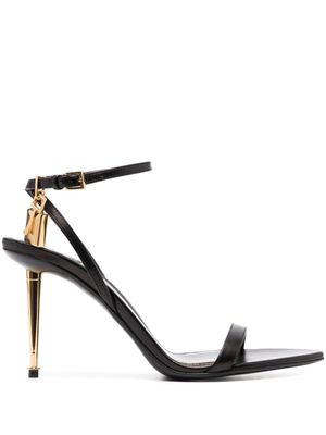 TOM FORD sandales Padlock 85 mm en cuir - Noir