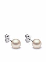 Yoko London puces d'oreilles Classic 8 mm en or blanc 18ct ornées de perles d'eau douce - Argent - thumbnail