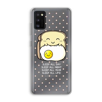 Sleep All Day: Samsung Galaxy A41 Transparant Hoesje