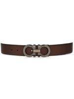 Ferragamo ceinture réversible en cuir à boucle Gancini - Marron