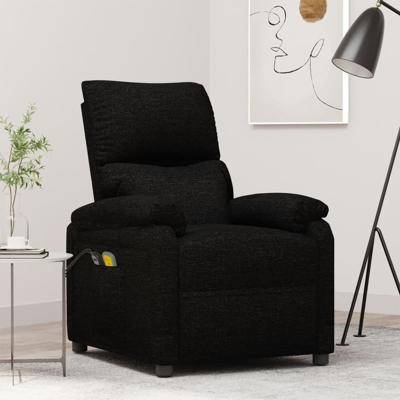 Massagestoel elektrisch stof zwart