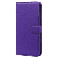 Xiaomi Redmi Note 10 Pro hoesje - Bookcase - Koord - Pasjeshouder - Portemonnee - Camerabescherming - Kunstleer - Paars