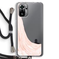 Peach bath: Xiaomi Redmi Note 10S Transparant Hoesje met koord