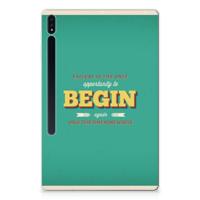 Samsung Galaxy Tab S7 Plus | S8 Plus Back cover met naam Quote Begin