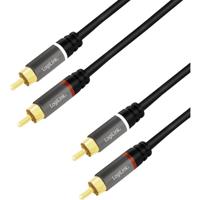 LogiLink CA1209 Cinch Audio Aansluitkabel 10.0 m Zwart Afgeschermd, Kleurcodering