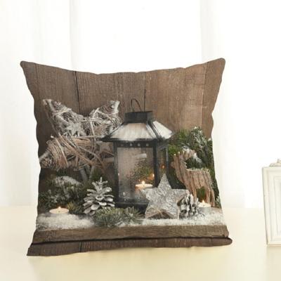 Kerst decoratie katoen en linnen kussen Office Home kussen zonder kussen grootte: 45x45cm (Silver Star)