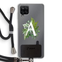Green Brush: Samsung Galaxy A12 Transparant Hoesje met koord