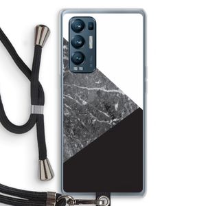 Combinatie marmer: Oppo Find X3 Neo Transparant Hoesje met koord