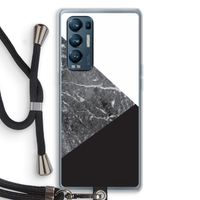 Combinatie marmer: Oppo Find X3 Neo Transparant Hoesje met koord