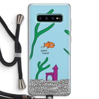 Aquarium: Samsung Galaxy S10 Plus Transparant Hoesje met koord