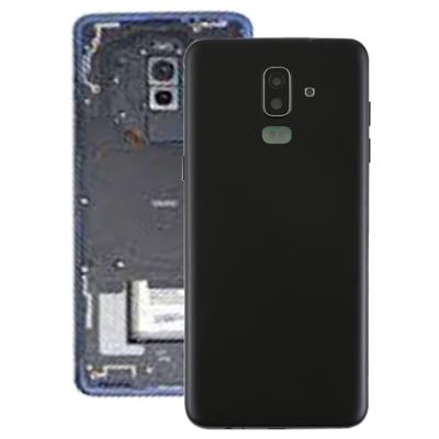 Achterste schutblad met Zijtoetsen & cameralens voor Galaxy J8 (2018) / J800F(Black)