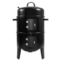 Viking Choice  Barbeque - Smoker - Grill - 3-in-1 tuin grill zwart - 40cx40x83 cm - thumbnail