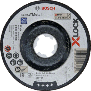 Bosch Accessoires X-LOCK Afbraamschijf Expert for Metal 115x6x22.23mm, gebogen - 1 stuk(s) - 2608619258