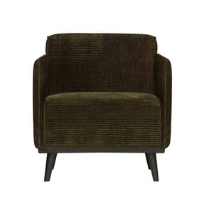 BePureHome Fauteuil 'Statement' Met Armleuning, Rib, kleur Warm Groen