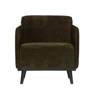 BePureHome Fauteuil 'Statement' Met Armleuning, Rib, kleur Warm Groen