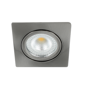 Bella LED spot kantelbaar 5Watt vierkant NIKKEL IP65 dimbaar - interne driver