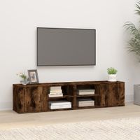 Tv-meubels 2 st 80x31,5x36 cm bewerkt hout gerookt eikenkleurig