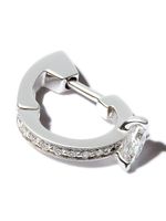 Repossi boucle d'oreille en or blanc 18ct Serti Sur Vide ornée de diamants - Argent